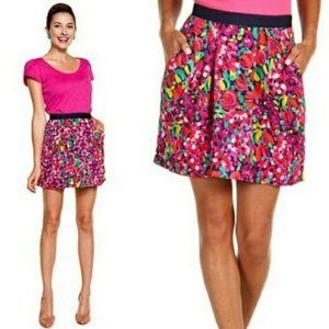 Lilly Pulitzer Floral Print Clover Mini Skirt